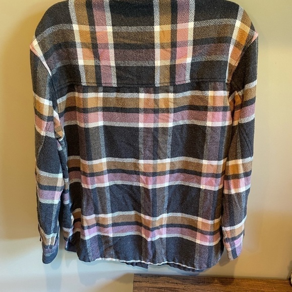 American Eagle Outfitters Mauve/ Gray Plaid Shacket - Picture 3 of 5